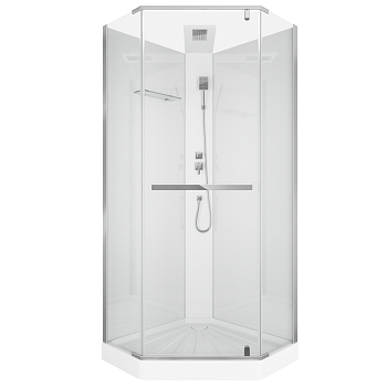 Душевая кабина Cerutti SPA CHIKA901T 90х90 трапеция без крыши ориентация универсальная