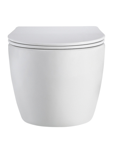 Унитаз подвесной Orange C07-150W белый с сиденьем микролифт смыв торнадо - фото 3