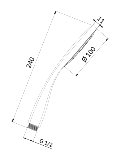 Душевая лейка Mariani B00191ID00 округлая - фото 3