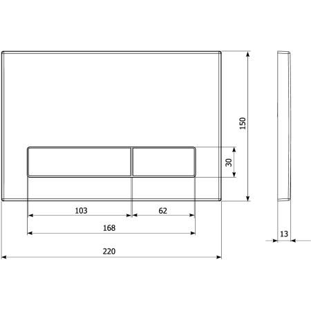 Инсталляция + кнопка смыва KK POL Standard 350/ZPW/425-100-S0