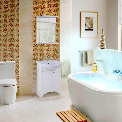 Зеркало в ванную Onika Омега 205206 52х70 цвет белый - фото 3