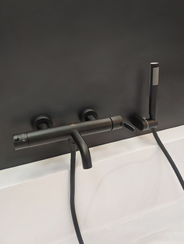 Смеситель для ванны AltroBagno Unione AltroBagnoUnione0221MB настенный черный матовый - фото 2