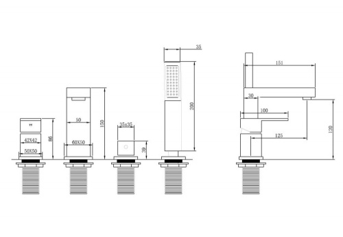 Смеситель ABBER Daheim AF8213W на борт ванны белый матовый - фото 3