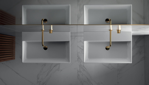 Раковина из сантехнического фарфора Galassia Meg11Pro 8937 101х46 подвесная цвет белый - фото 5