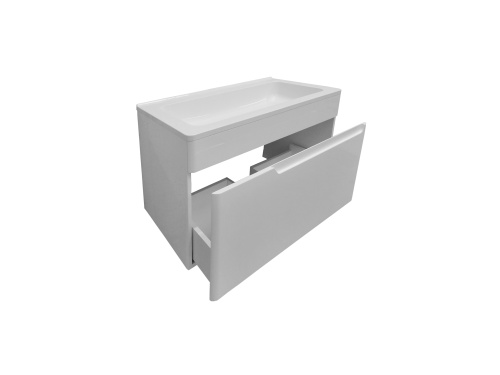 Тумба с раковиной Эстет Kare Luxe ФР-00007077 60х45х49 подвесная цвет белый - фото 3