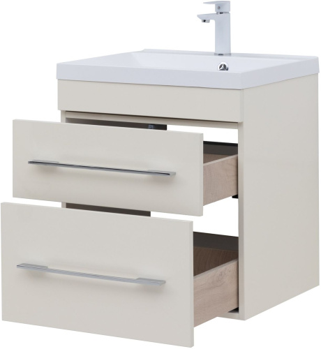 Тумба под раковину Aquanet Верона 00304537 57х48х61 подвесная цвет бежевый - фото 5