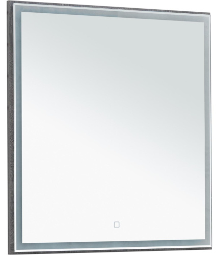 Комплект мебели: тумба с раковиной + зеркало Aquanet Беркли 00258969 80x46x128 подвесной цвет белый/темное дерево - фото 4