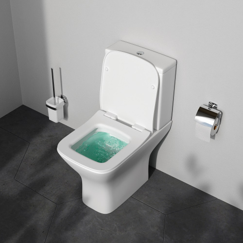 Унитаз напольный с бачком Am.Pm Gem C908601SC белый с сиденьем микролифт безободковый каскадный смыв - фото 4