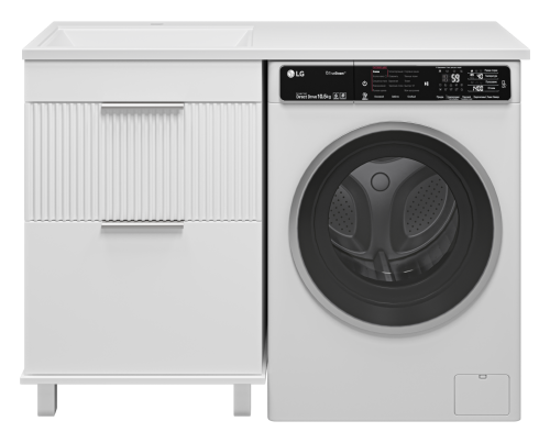 Тумба под раковину Brevita Enfida ENF-07060-012Я 58х48х76 напольная цвет белый - фото 2