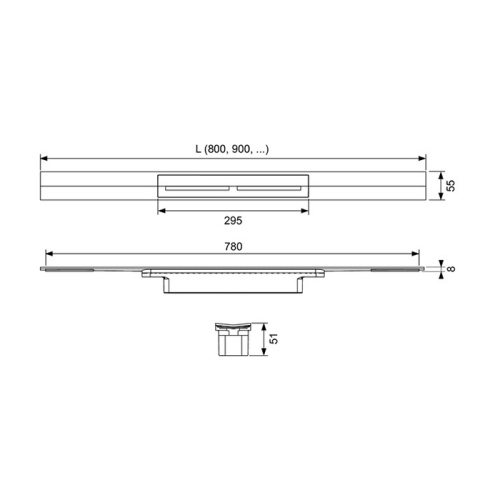 Сифон для душевого лотка Tece TECEdrainprofile 673001 - фото 2
