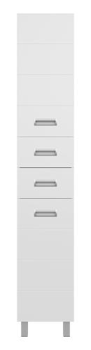 Шкаф-пенал Misty Селена П-Сел05035-01БкП 35х35х190 напольный цвет белый - фото 2