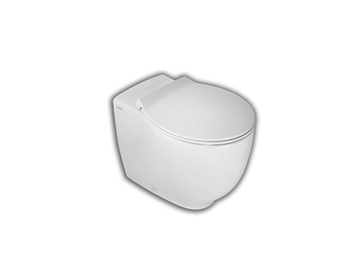 Чаша унитаза приставная Hatria LE FIABE Y1E701 цвет белый без сиденья безободковая душевой смыв