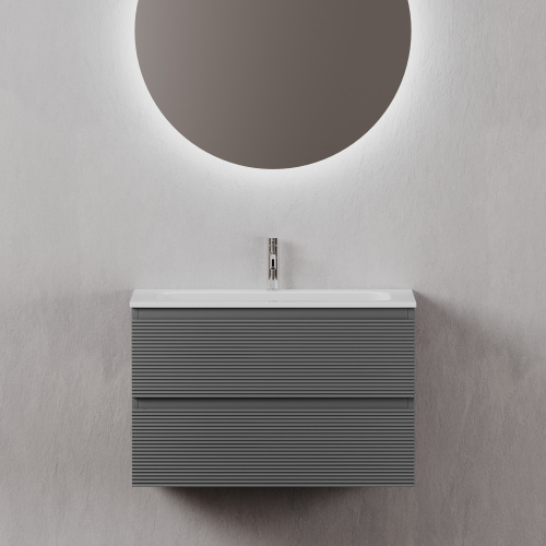 Тумба под раковину Sancos FOLK FL80GS 79х45х50 подвесная цвет серый - фото 4