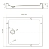 Душевой поддон акриловый Veconi Tezeo acrylic TZ54B-12090-C5 120х90 черный с ножками