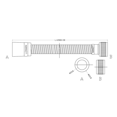 Шланг для душа LeMark LE8045P - фото 2