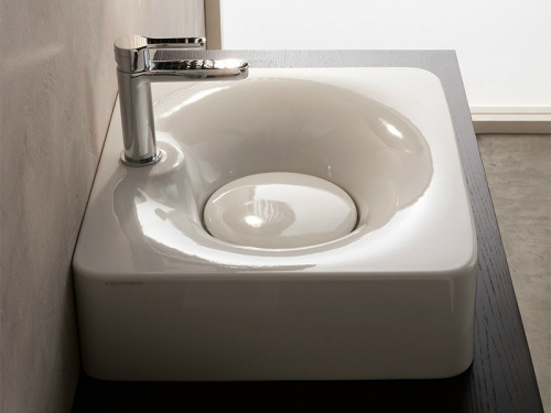 Раковина из санфаянса Scarabeo Fuji 6001 50х44 подвесная цвет белый - фото 2