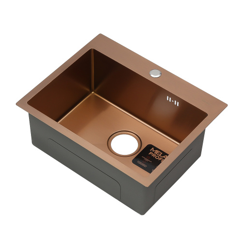 Кухонная мойка Melana ProfLine D5343HC бронза 53х43 цвет бронза поверхность матовая - фото 4