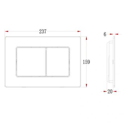 Кнопка смыва механическая Veconi FLUSH FLV9-S цвет сталь - фото 2