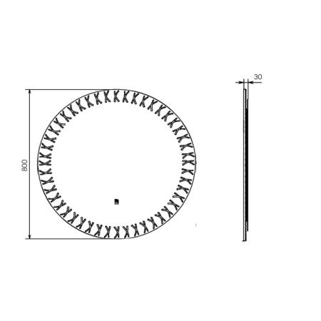 Зеркало с подсветкой Comforty 00-00014163CF 80х80