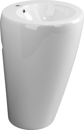 Раковина из сантехнического фарфора Ceramica Nova 850 CN1807 60х50 напольная цвет белый 1 отверстие под смеситель