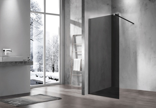 Душевая перегородка Vincea Walk in VSW-1H110CGB 110х200 стекло тонированное профиль черный матовый - фото 2