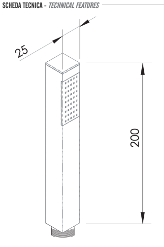 Душевая лейка Remer 317SSx квадратная - фото 2