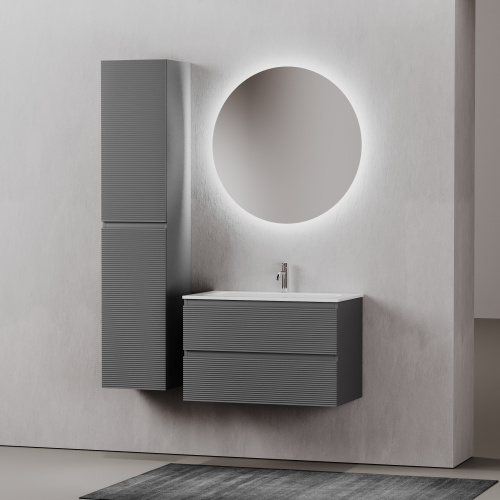 Тумба под раковину Sancos FOLK FL80GS 79х45х50 подвесная цвет серый - фото 3