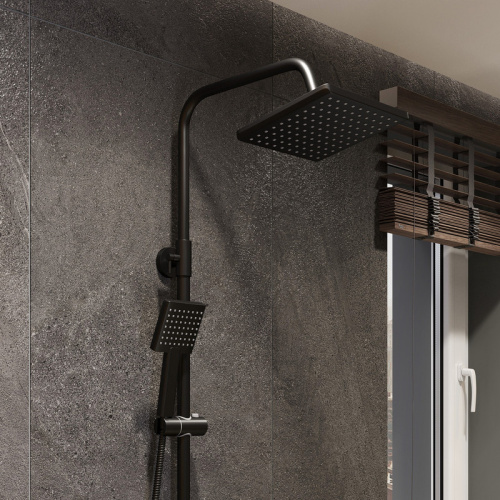 Верхний душ Bond Cube B02-9988 черный матовый - фото 2