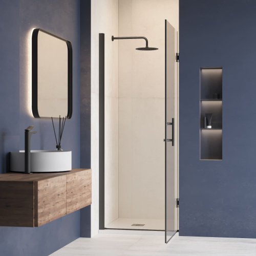 Душевая дверь RGW Hotel 350601107-14 70х195 стекло прозрачное профиль черный - фото 2