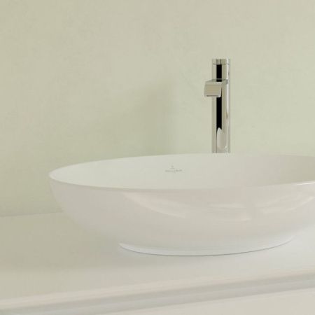 Раковина из сантехнического фарфора Villeroy Boch Loop&Friends 4A470001 60х40 накладная цвет белый без отверстий под смеситель