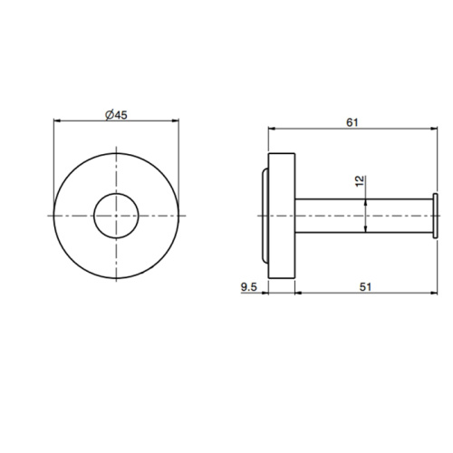 Крючок Fima Carlo Frattini Spillo Steel F6094/1INOX - фото 2