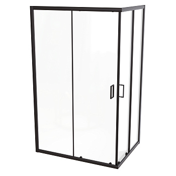 Душевой уголок Taliente TA-08120-1CB 120х80 стекло прозрачное профиль черный матовый без поддона