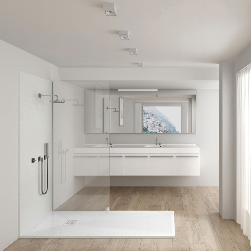 Душевой поддон Vincea H25 VST-4SR9090W 90х90 искусственный камень белый матовый - фото 2