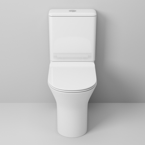 Унитаз напольный с бачком Grossman Санфаянс GR-4443S белый глянцевый с сиденьем микролифт безободковый каскадный смыв - фото 3