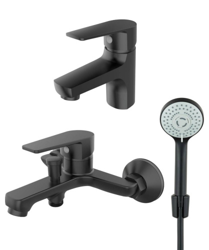 Душевой набор Orange Loop M26-311b настенный  черный - фото 2