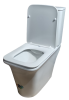Унитаз напольный с бачком Cerutti SPA CT8457 белый с сиденьем микролифт безободковый каскадный смыв