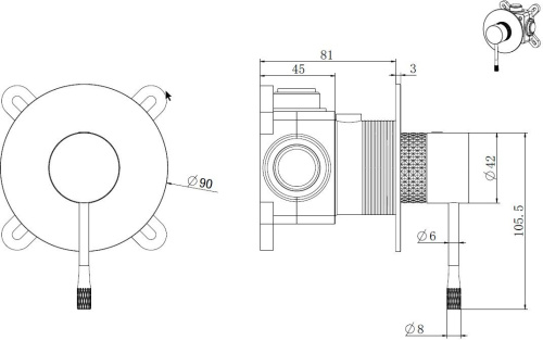 Смеситель для душа Allen Brau Priority 5.31C12-BN встраиваемый в стену никель - фото 2