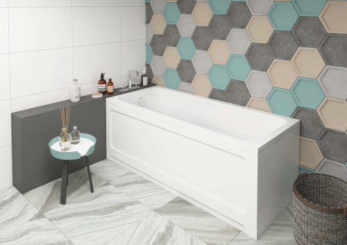 Ванна акриловая Aquatek Мия MIY180-0000001 180х80 пристенная прямоугольная без каркаса без ручек - фото 3