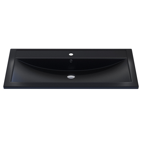 Раковина кварцевая Uperwood Foster Quartz 291030047 100х46 полувстраиваемая цвет черный - фото 5