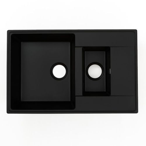 Кухонная мойка Grandex Aqua 600114 78х50 цвет черный поверхность матовая - фото 4