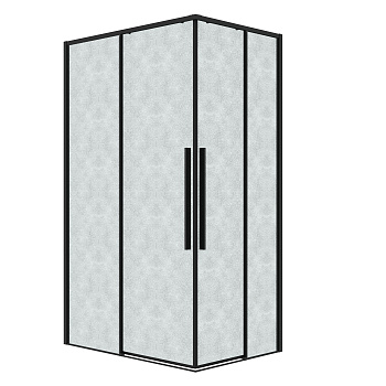 Душевой уголок Grossman Galaxy 300.K33.01.1170.21.02 110х70 стекло прозрачное профиль черный матовый без поддона