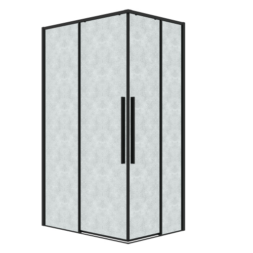 Душевой уголок Grossman Galaxy 300.K33.01.1110.21.02 110х100 стекло прозрачное профиль черный матовый без поддона