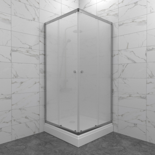 Душевой уголок Тритон Вента Щ0000067980 80х80 стекло матовое профиль хром с поддоном - фото 4