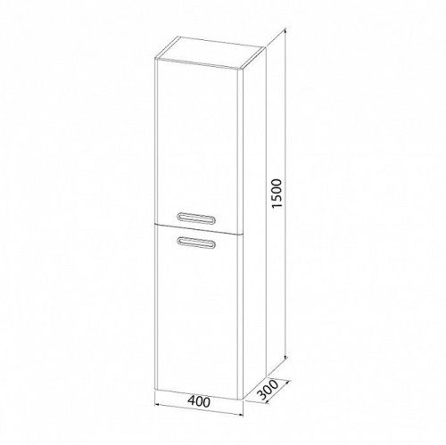 Шкаф-пенал IDDIS Brick BRI40W0i97 40х30х150 подвесной цвет белый - фото 4