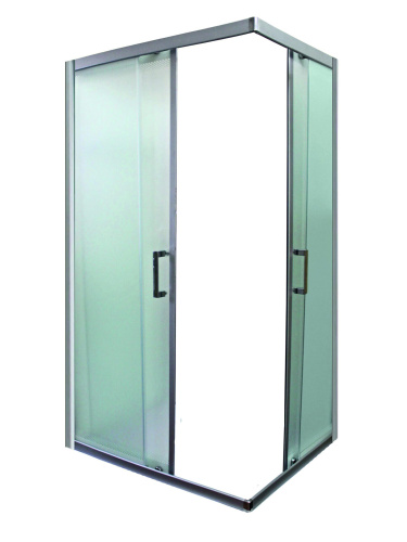 Душевой уголок River MORAVA XL 10000003399 100х100 стекло матовое профиль хром матовый без поддона - фото 3