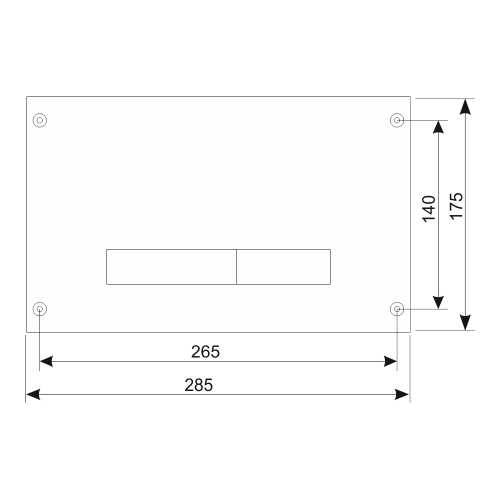 Клавиша смыва механическая KK POL M08 350/PPW/003-00-00 цвет нержавеющая сталь - фото 2