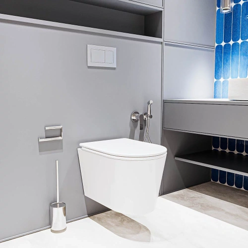 Унитаз подвесной Veconi Ruga VRU-52T белый глянцевый с сиденьем микролифт безободковый смыв торнадо - фото 3