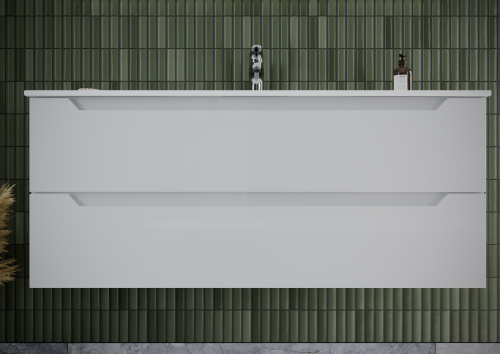 Тумба под раковину Sancos Norma 2.0 NR2.0120-1W 119х45х50 подвесная цвет белый - фото 4