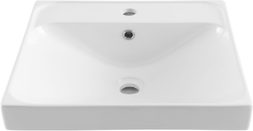 Раковина керамическая Aquanet Flash 00333265 51х47 полувстраиваемая цвет белый 1 отверстие под смеситель - фото 4