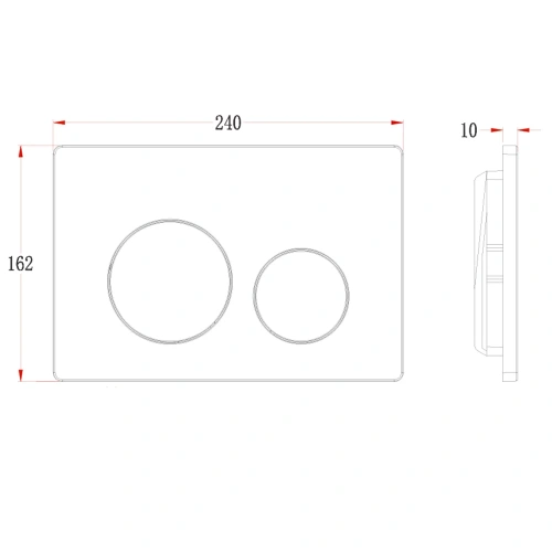 Кнопка смыва механическая Veconi FLUSH FLV2-G цвет золото - фото 2